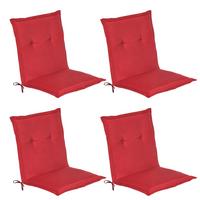 NIEDERLEHNERAUFLAGE Loft NL 100/50/6cm Rot 4tlg - Rot, Textil (50/6/100cm) - Beautissu 