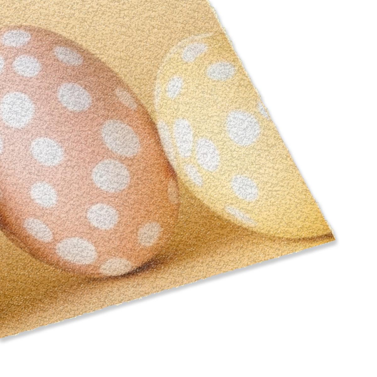 FUSSMATTE Eier - Kaninchen - Pastellfarbtöne Schmutzmatte 90x60 cm - Hellgelb, Kunststoff (60/90cm) - MuchoWow