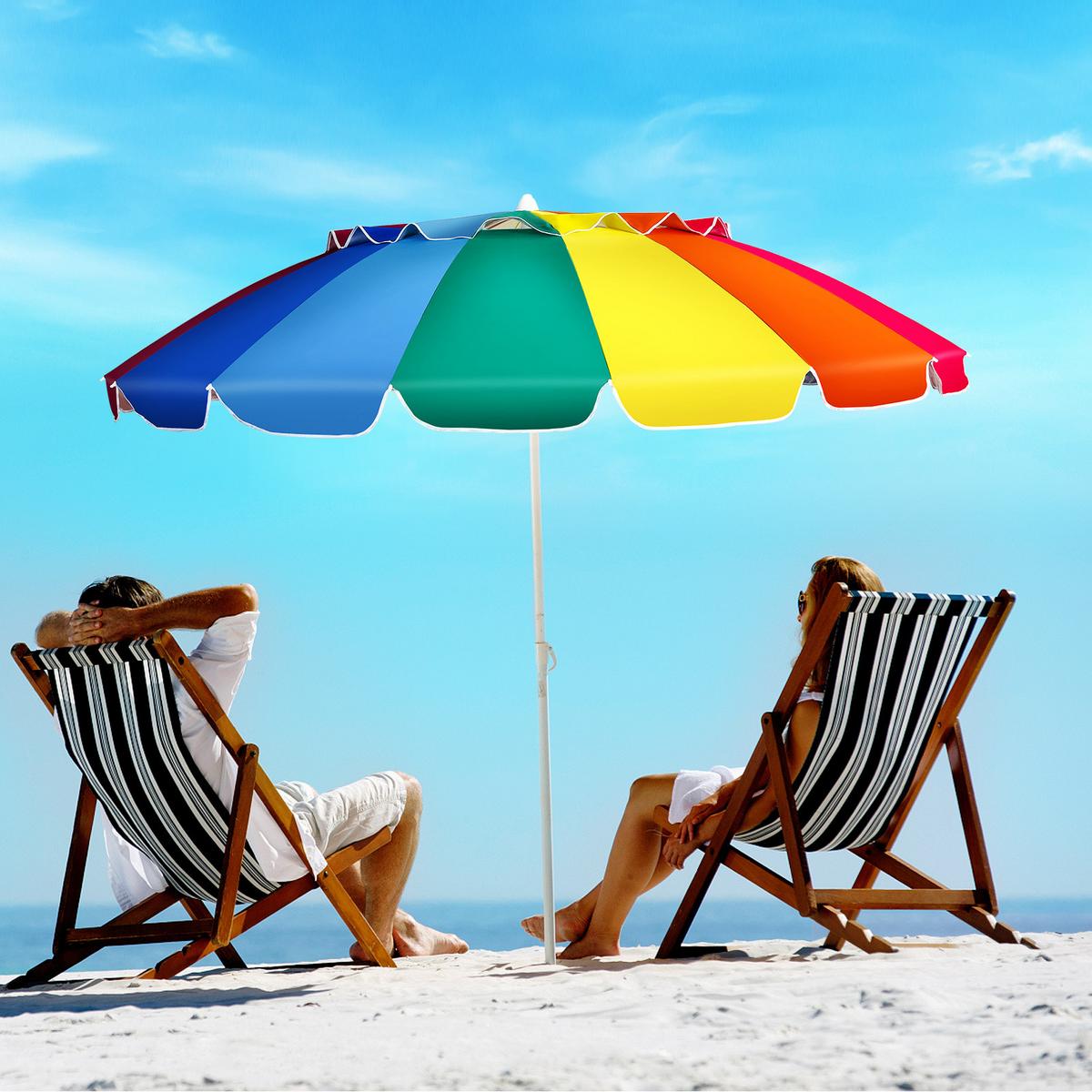 SONNENSCHIRM Bunt - Multicolor, Metall (250/250cm) - COSTWAY