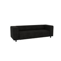 3-SITZER-SOFA Tove Schwarz Cord - Schwarz, Holz/Kunststoff (135/65/80cm) - S-Style Möbel