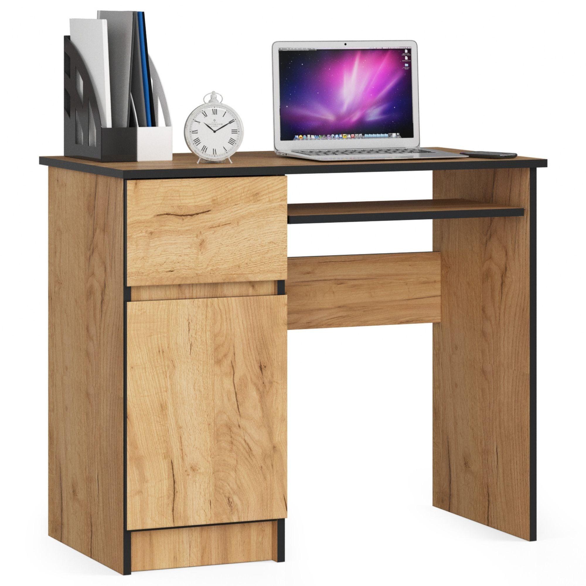 SCHREIBTISCH Eiche Craft 77/90/50 - Eiche San Remo, Holzwerkstoff (135/60/77cm) - RAUMHIRSCH FURNITURE