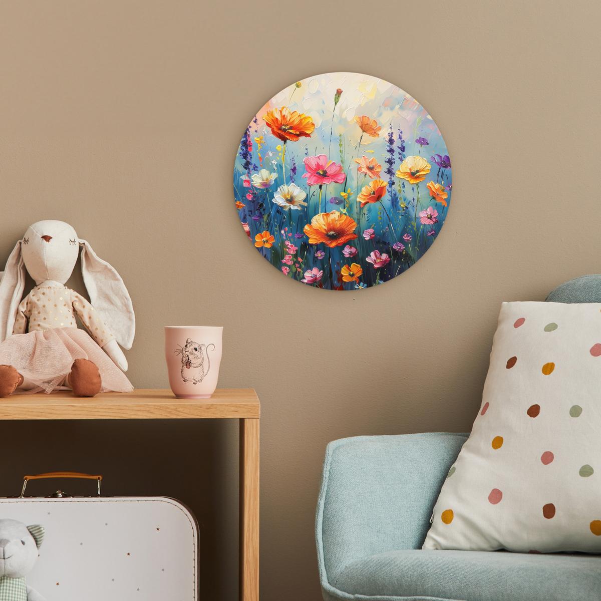 WANDBILD Blumen - Natur - Aquarell - Kunst Deko Wohnzimmer 30x30 cm - Multicolor, Kunststoff (30/30cm) - MuchoWow