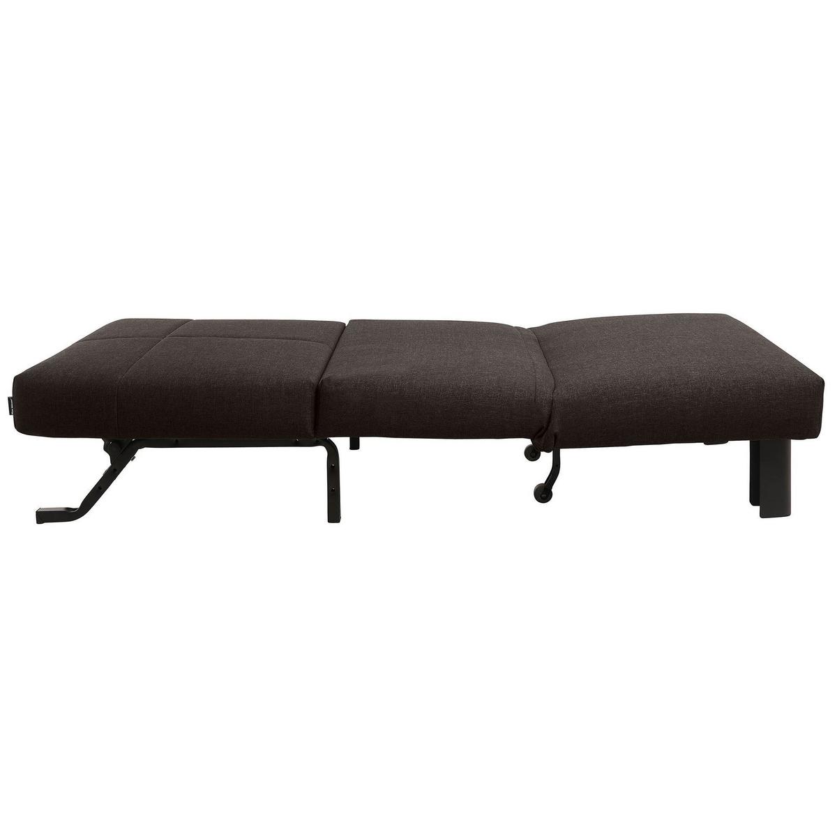 FALTSESSEL Kalomira Bezug Flachgewebe Metall schwarz / schoko - Braun, Kunststoff (100/85/85cm) - 58aufmkessel