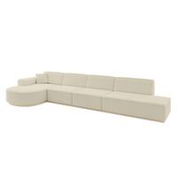 ECKSOFA Ottomane Links ARRIO-L3 - 413x171x83 cm Beige - Beige, Holzwerkstoff/Textil (413/171cm) - ALTDECOR