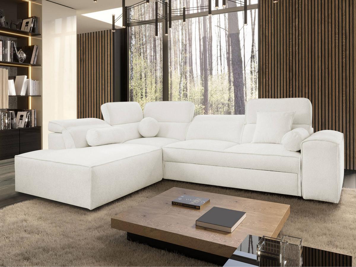 ECKSCHLAFSOFA Vito VII, Seite: Links - Creme, Holz/Textil (276/214cm) - MIRJAN24