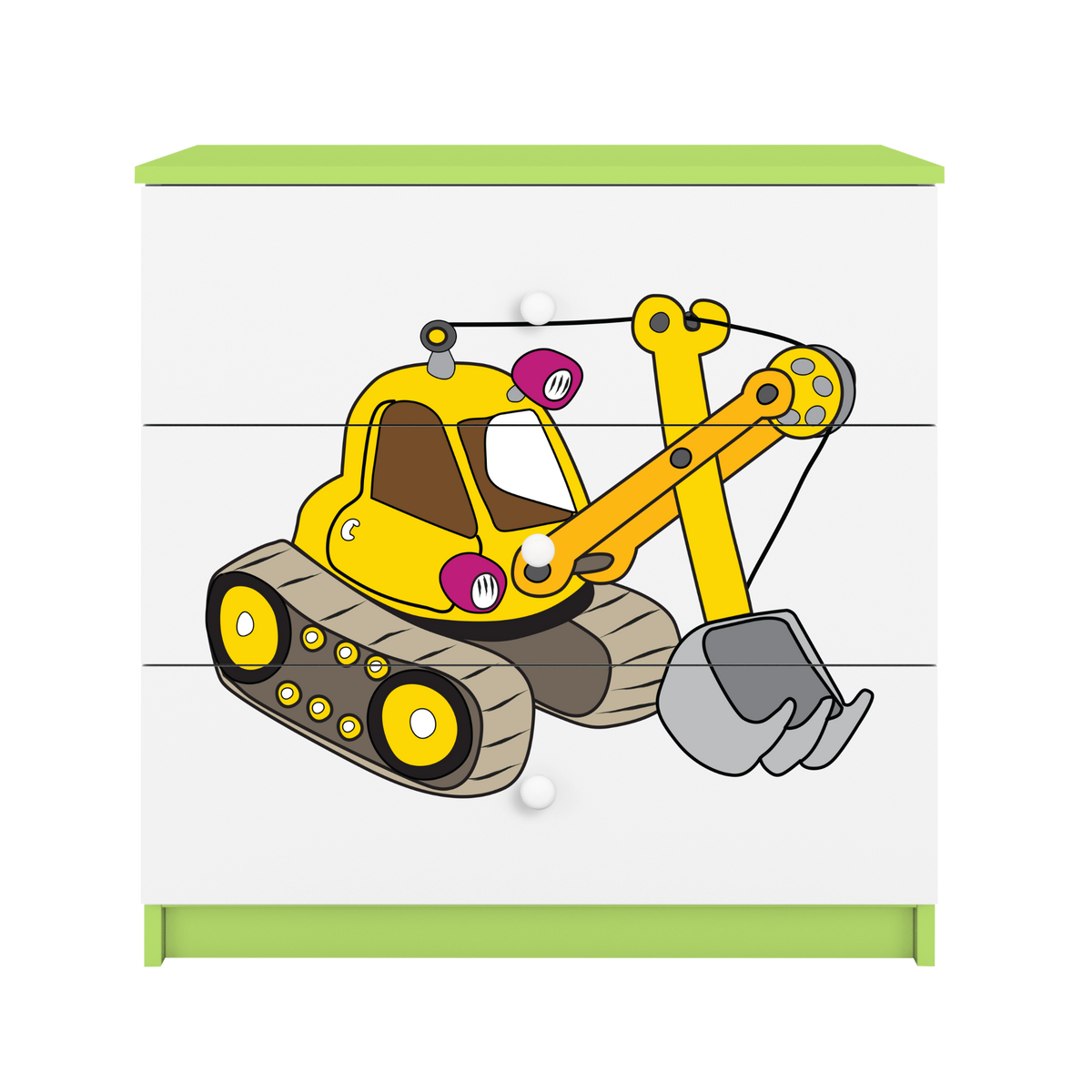 KOMMODE Babydreams Excavator 81/81/41 - Grün, Holzwerkstoff (81/81/41cm) - RAUMHIRSCH FURNITURE