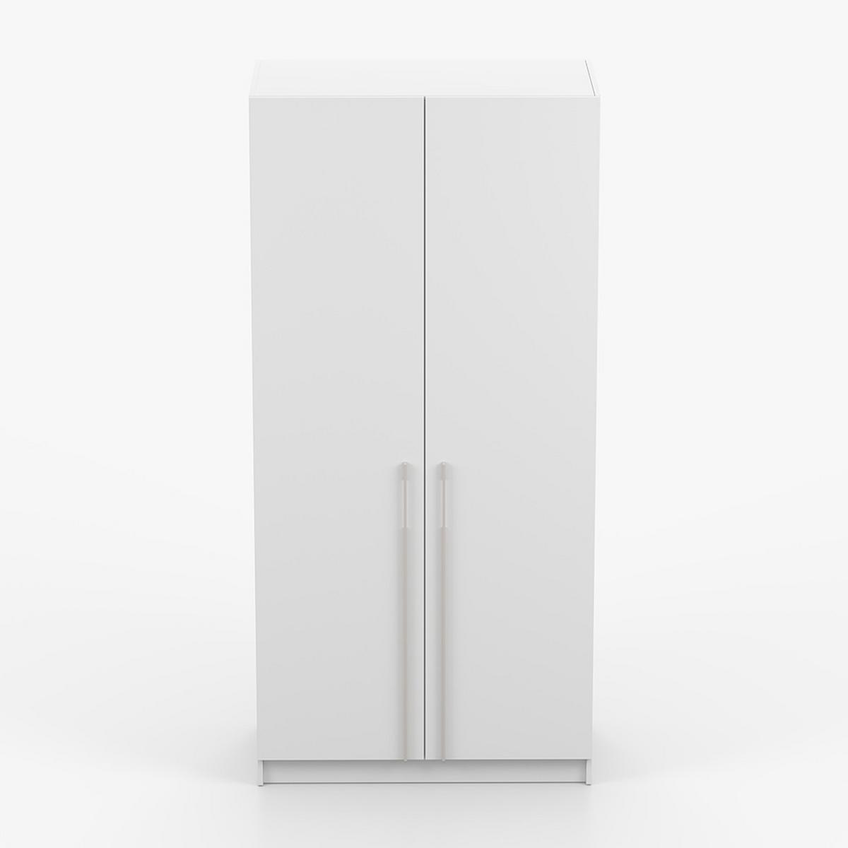 DREHTÜRENSCHRANK ROSA II 2D 100/210/55, 2-türig, weiß - Kaschmir/Weiß, Holzwerkstoff (100/210/55cm) - imoebel24
