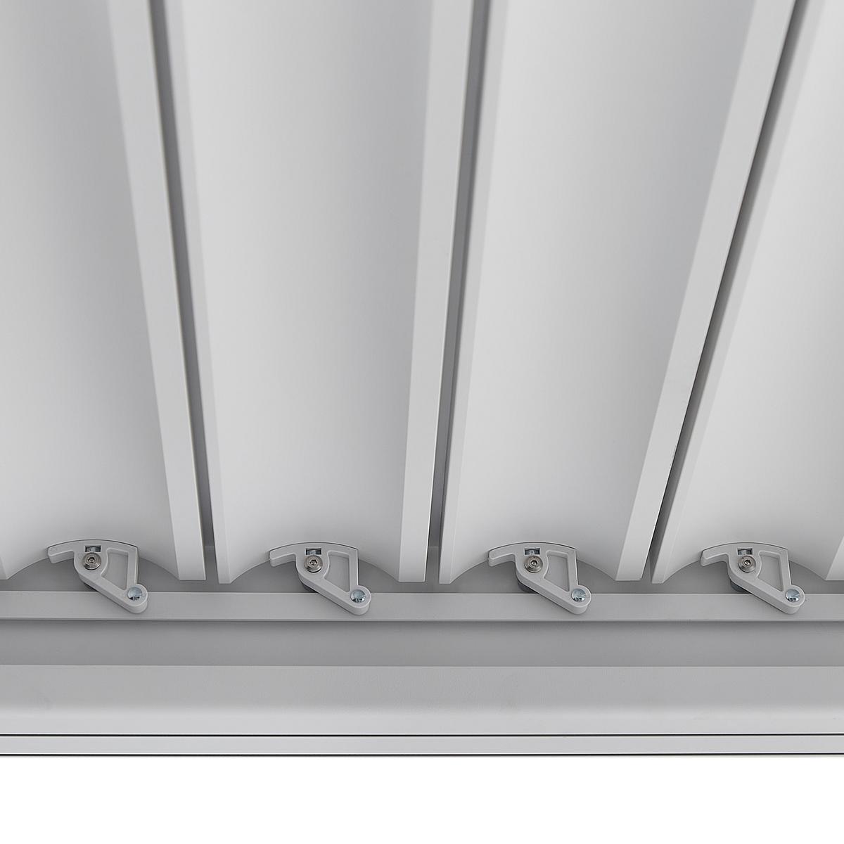 GARTEN-PERGOLA Weiß Forno II - Weiß, Metall (310/250/310cm) - Beliani