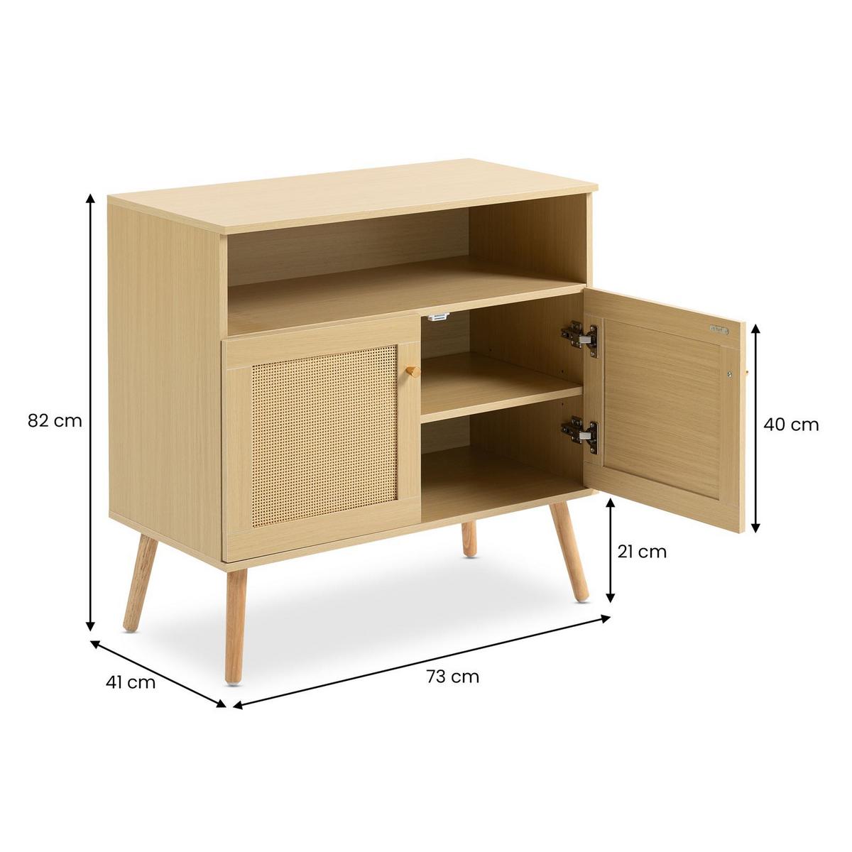 KOMMODE NORICA Eiche - Eichefarben, Holzwerkstoff (80/80/40cm) - IDIMEX