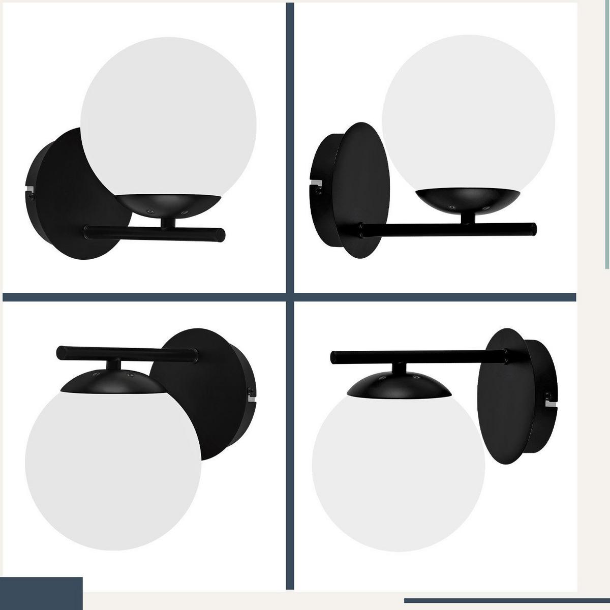 WANDLEUCHTE Granite 20/12/19.5 cm - Weiß, Metall (12/19.5/20cm) - ZMH