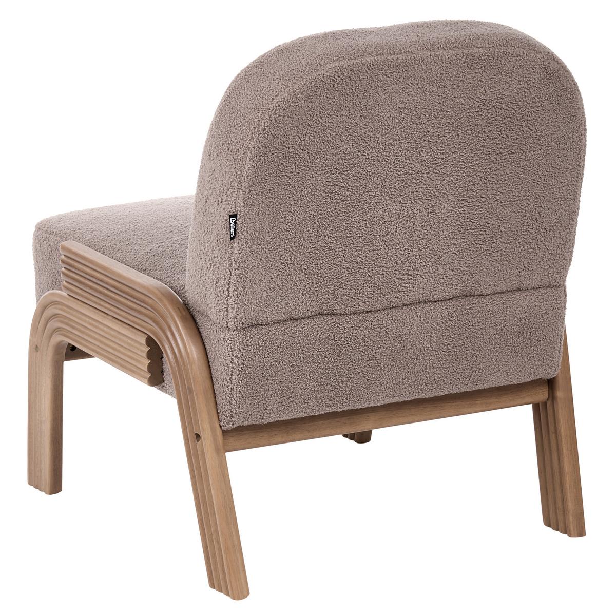 SESSEL Bouclé Taupe Orten - Taupe/Beige, Textil (65/78/79cm) - Beliani