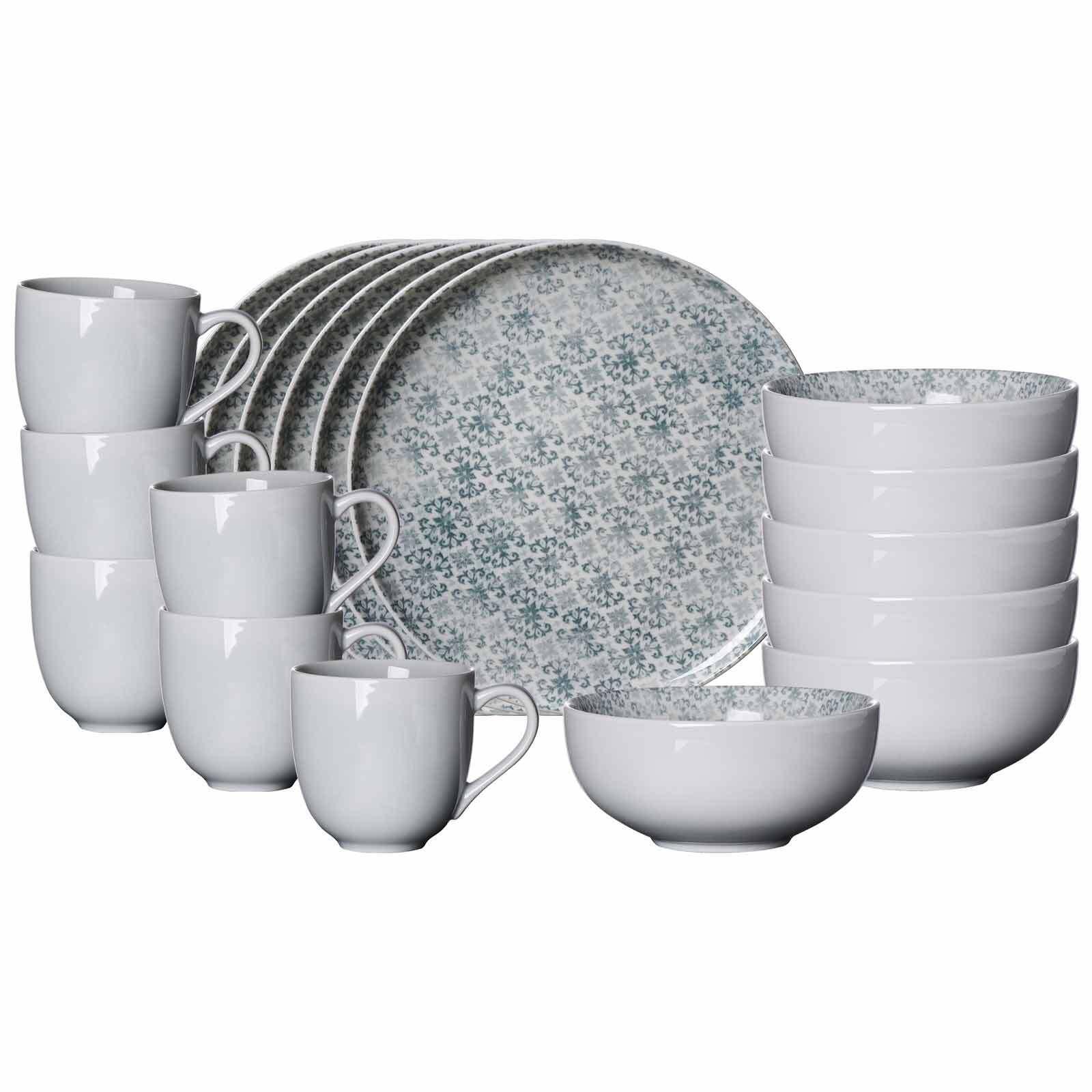 FRÜHSTÜCKS-SET Porto grau 18-tlg. - Grau, Keramik (2/2/2cm) - Ritzenhoff Breker