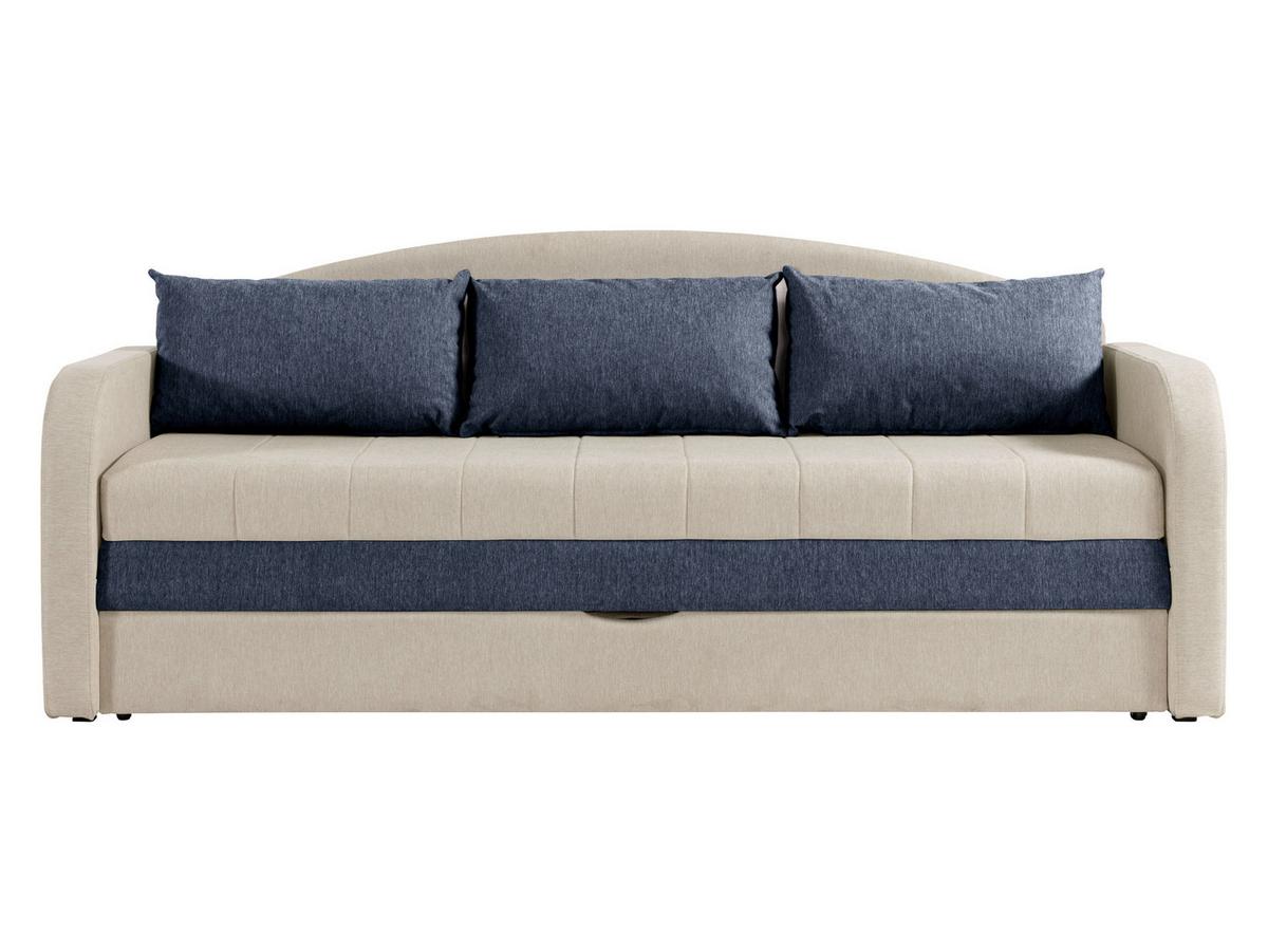 SCHLAFSOFA Tenus - Beige/Blaugrau, Holz/Textil (208/86/76cm) - MIRJAN24