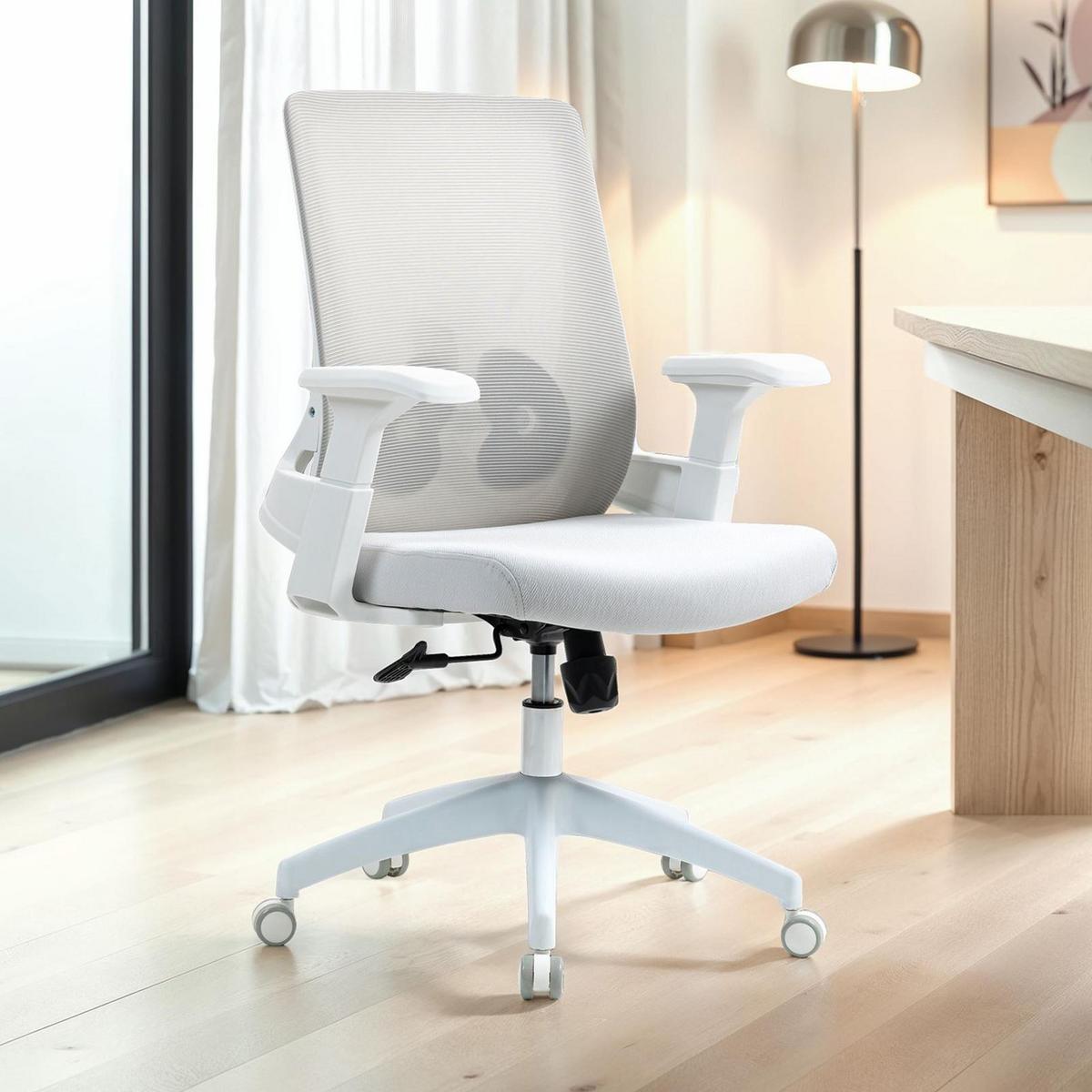 BÜRODREHSTUHL CAPVAL weiß - Weiß, Kunststoff/Textil (65/106/65cm) - IDIMEX