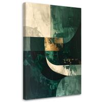 LEINWANDBILD Abstraktion 70x100cm - Grün, Textil (70/100cm) - Feeby