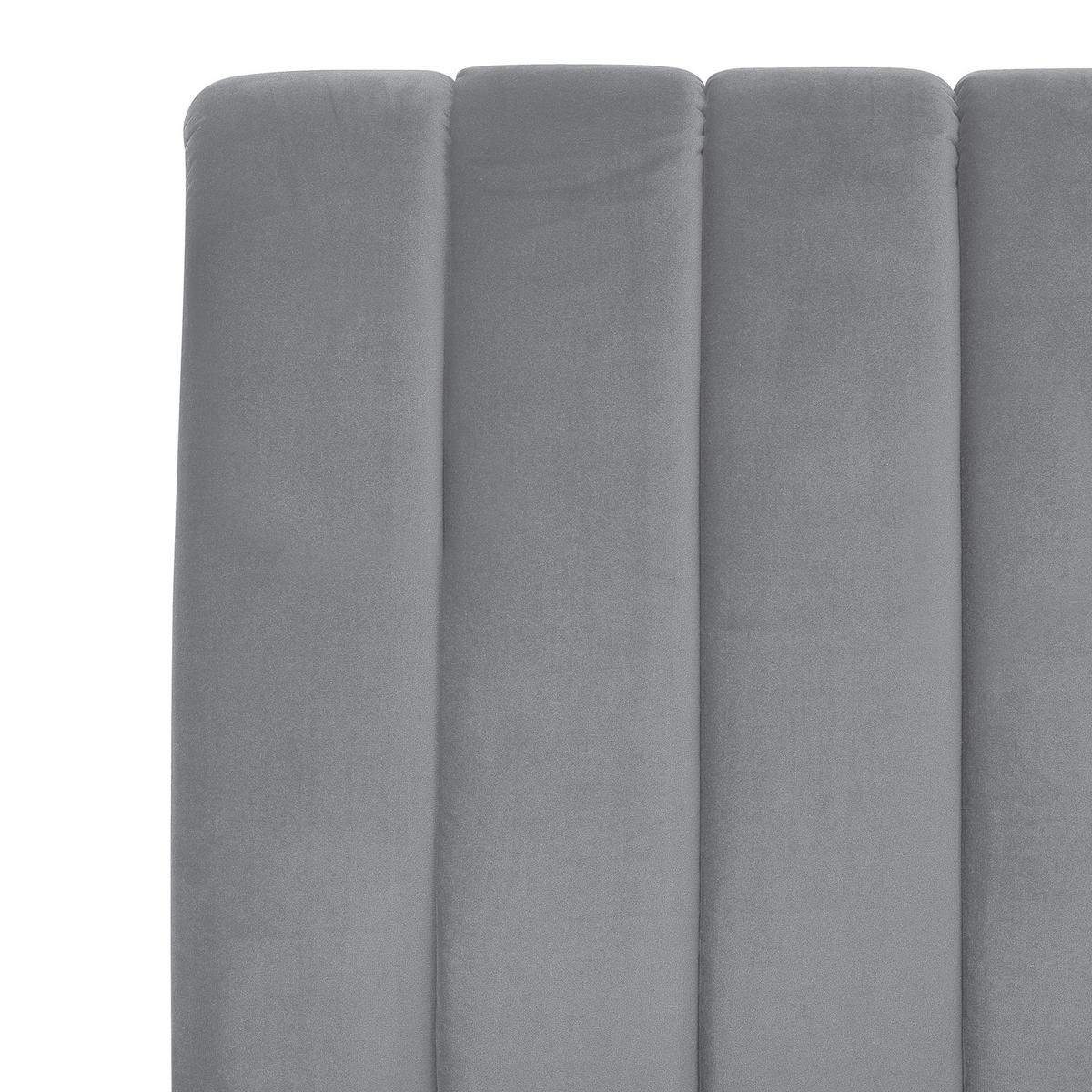 POLSTERBETT 180/200cm Grau Marville - Grau, Textil (180/200cm) - Beliani