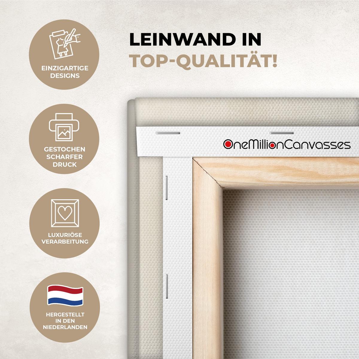 LEINWANDBILD Japandi - Bambus - Beige Gemälde 60x40 cm - Eukalyptusholzfarben, Textil (60/40cm) - MuchoWow