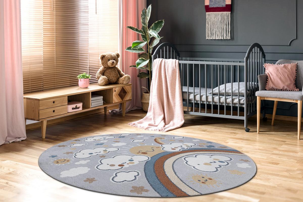 TEPPICH Bono 160 cm - Grau, Textil (160/160cm) - rugsX