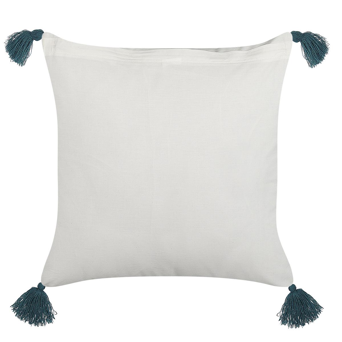 DEKOKISSEN 2er-Set Cremeweiß 45/45 cm Rumex - Ecru, Naturmaterialien/Textil (45/45cm) - Beliani