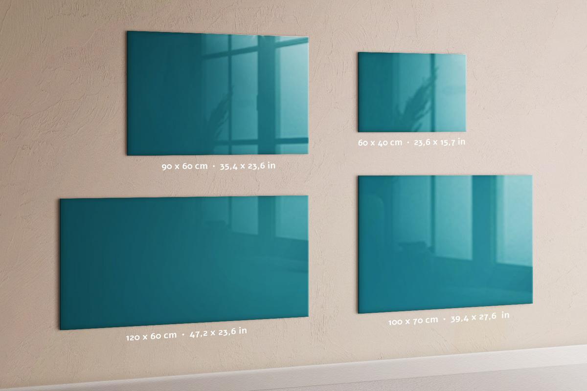 MAGNETTAFEL 120x60 Marineblau schwarzer Marker - Mintgrün, Glas (120/0.4/60cm) - TULUP