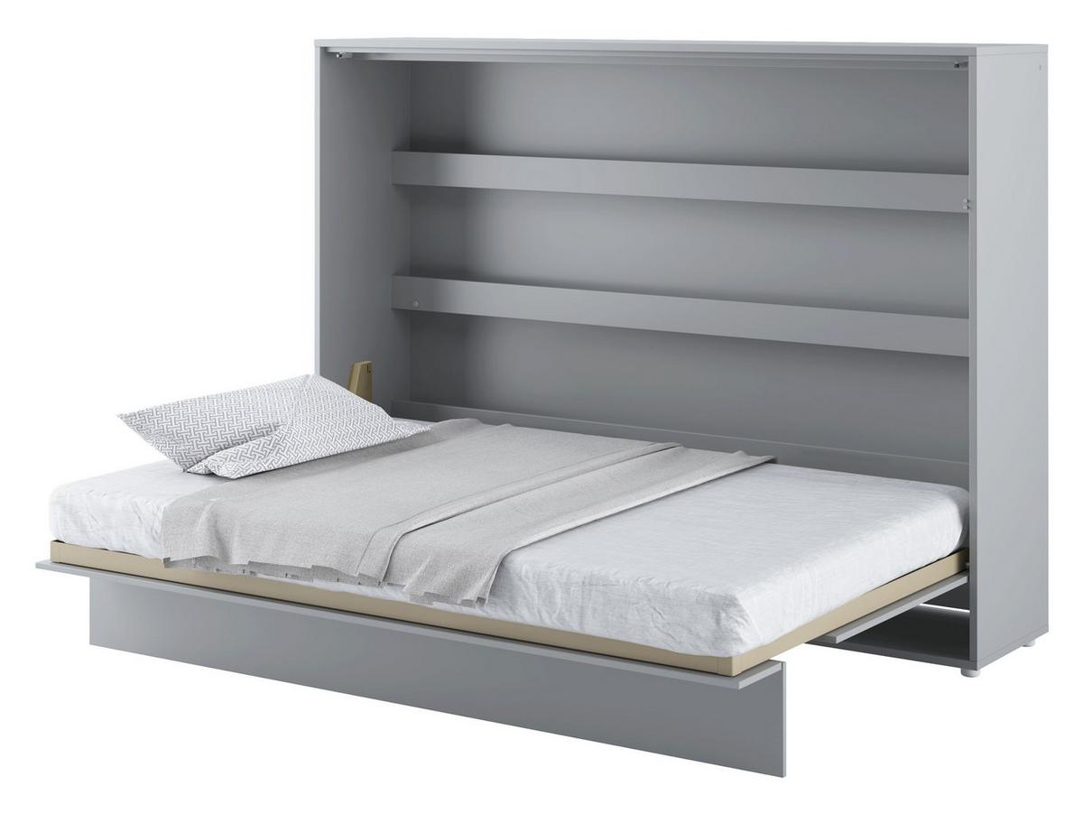 SCHRANKBETT Bed-Concept BC-04 140x200 mit LED-Lampe - Grau, Holz/Holzwerkstoff (140/200cm) - MIRJAN24