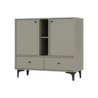 KOMMODE TORINO 100/94/41 cm mit 2 Schubladen 2 Türen Hellgrün - Hellgrün, Holzwerkstoff (100/94/41cm) - MASSENO