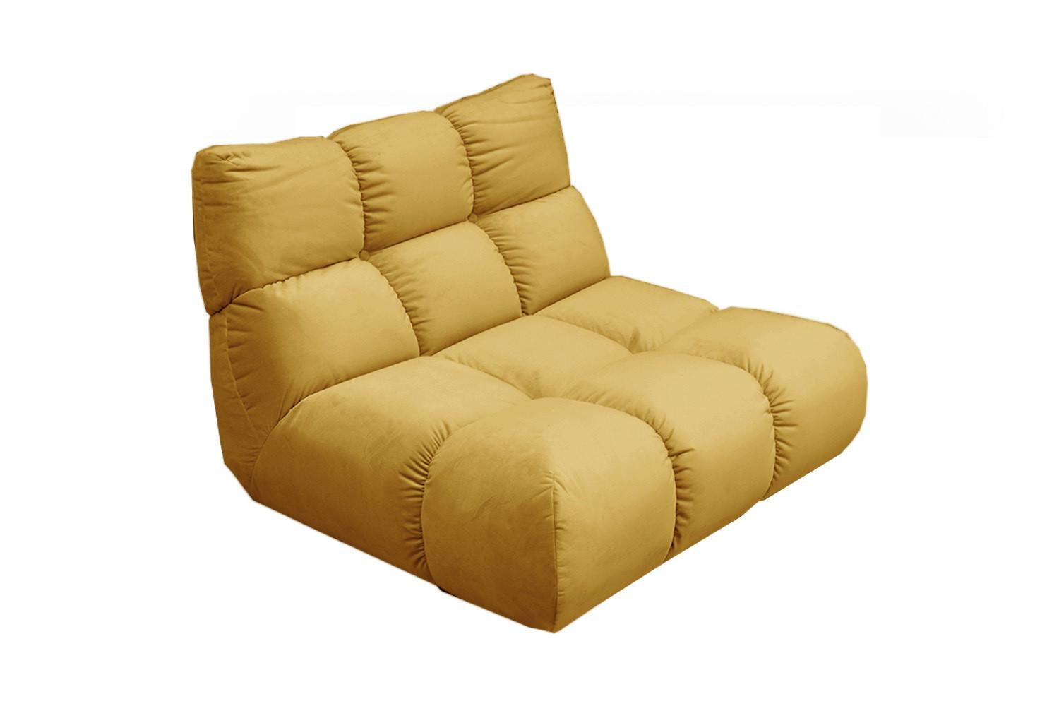 DREHSESSEL VIVIEN Gelb Velvet Drehbar (360°) - Currygelb/Schwarz, Kunststoff/Textil (112/85/108cm) - KAWOLA