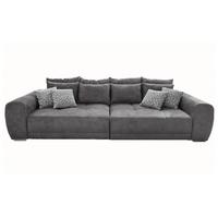 BIG-SOFA Federkern B306/T134/H86 cm, Liegefläche 120x240 cm, Mikrofaser Grau / 15114 - Chromfarben/Grau, Textil/Metall (306/86/134cm) - luma-home