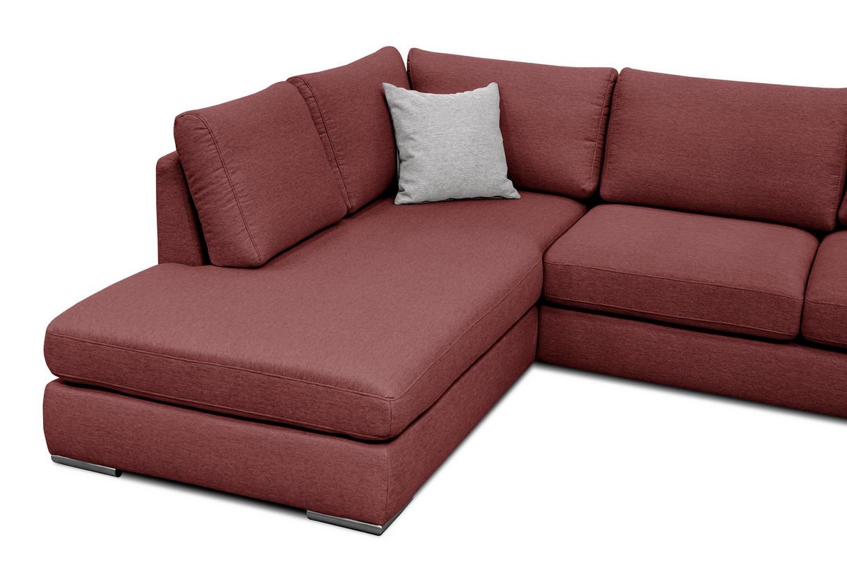 ECKSOFA OTTO 5-Sitzer, bordeaux - Bordeaux, Holzwerkstoff/Textil (219/279cm) - Wozimo