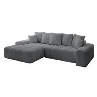ECKSOFA Ottomane Links ENSI-L - 267x164x69 cm Dunkelgrau - Dunkelgrau, Holzwerkstoff/Kunststoff (267/164cm) - ALTDECOR