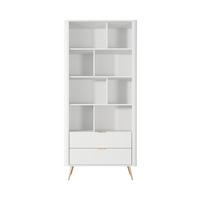 BÜCHERREGAL LANTANA 88,2x38x193,8 cm, Regal Weiß - Weiß, Holzwerkstoff (88.2/193.8/38cm) - MASSENO