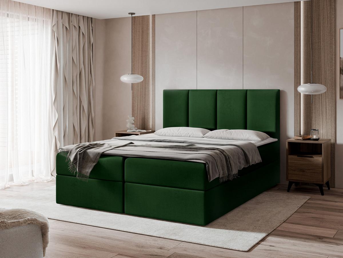 BOXBETT Rebos - H3 - Grün, Holz/Textil (160/200cm) - MIRJAN24