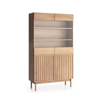 GESCHIRRSCHRANK Idor Holz - Braun, Holzwerkstoff (106/183.1/36.8cm) - Petits-meubles