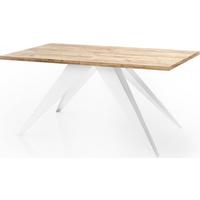 ESSTISCH Vance Weiß rechteckig ausziehbar, Craft Eiche 140-240/80/76 cm - Eiche Wotan/Weiß, Holzwerkstoff/Metall (80/240/76cm) - WFL GROUP