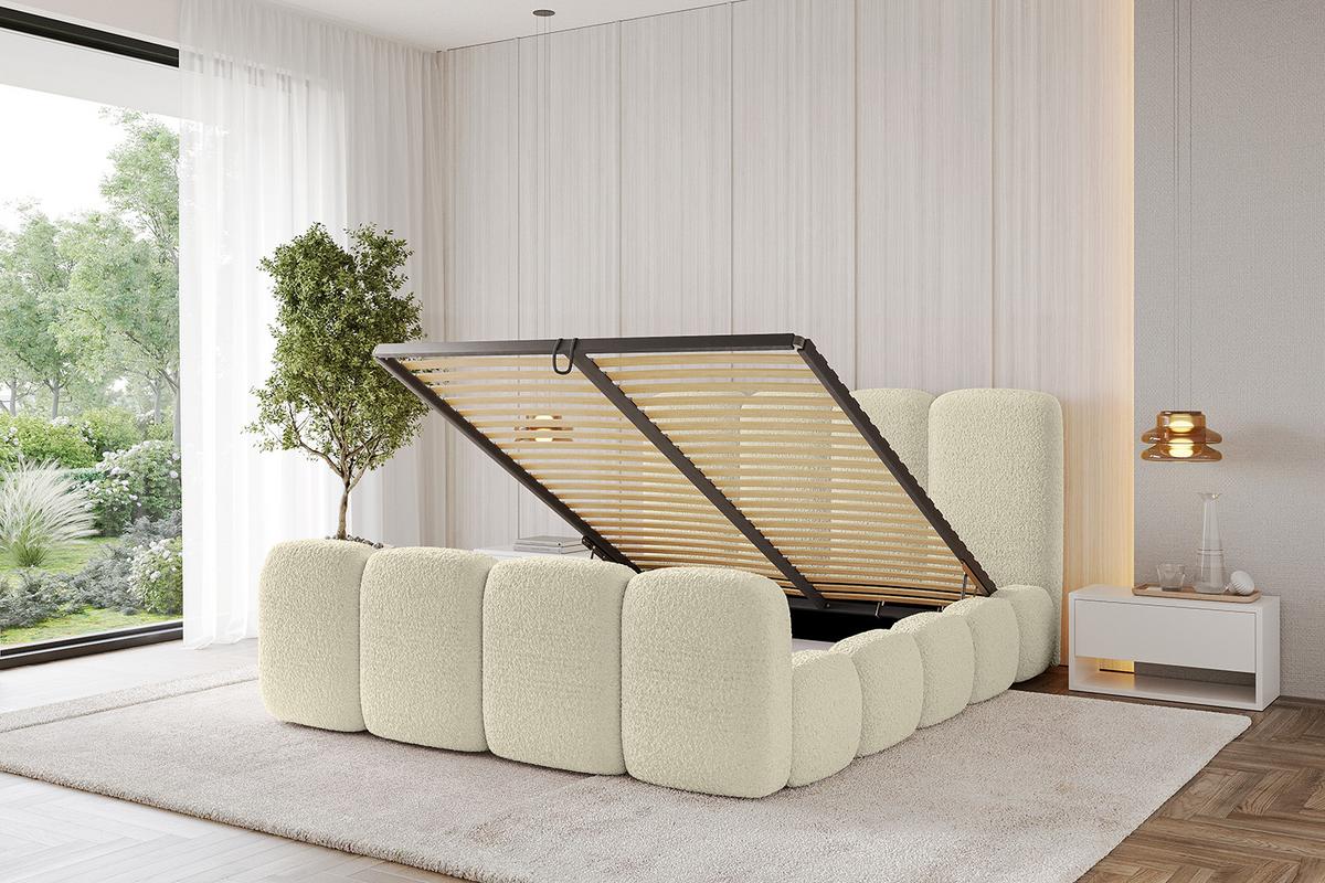 POLSTERBETT mit Bettkasten, Fußteil und Lattenrost, Boxbett ohne Matratze - KALA-Z 160x200 Beige - Taupe, Holzwerkstoff/Textil (160/200cm) - ALTDECOR
