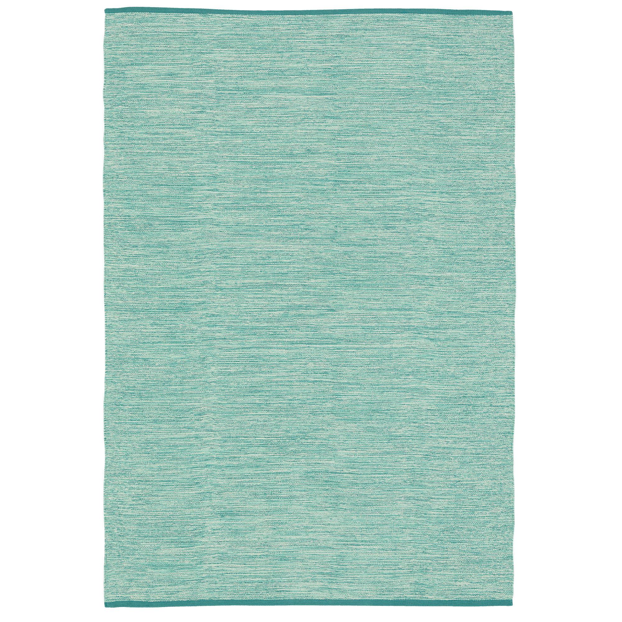 BAUMWOLLE NATUR KELIM TEPPICH EASY MELIERT - Türkis, Textil (90/160cm) - Pergamon
