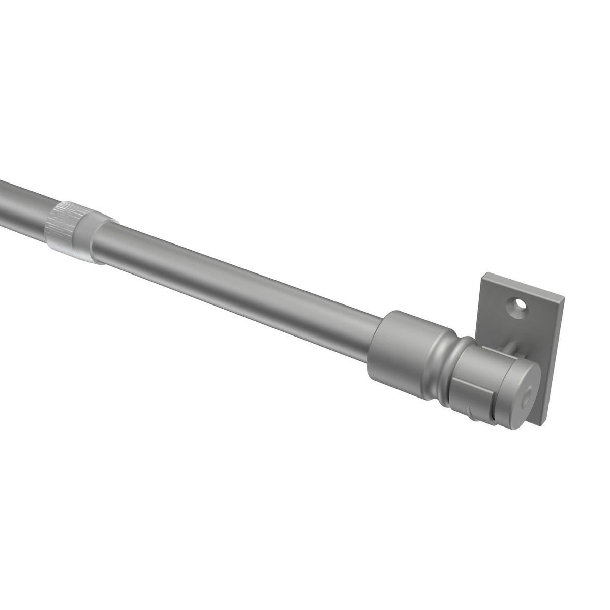SCHEIBENSTANGE / CAFÉHAUSSTANGE Sora 55-85 cm, 12 / 10 mm Ø, Silbergrau - Alufarben, Kunststoff/Metall (3.5/3.2/85cm) - INTERDECO