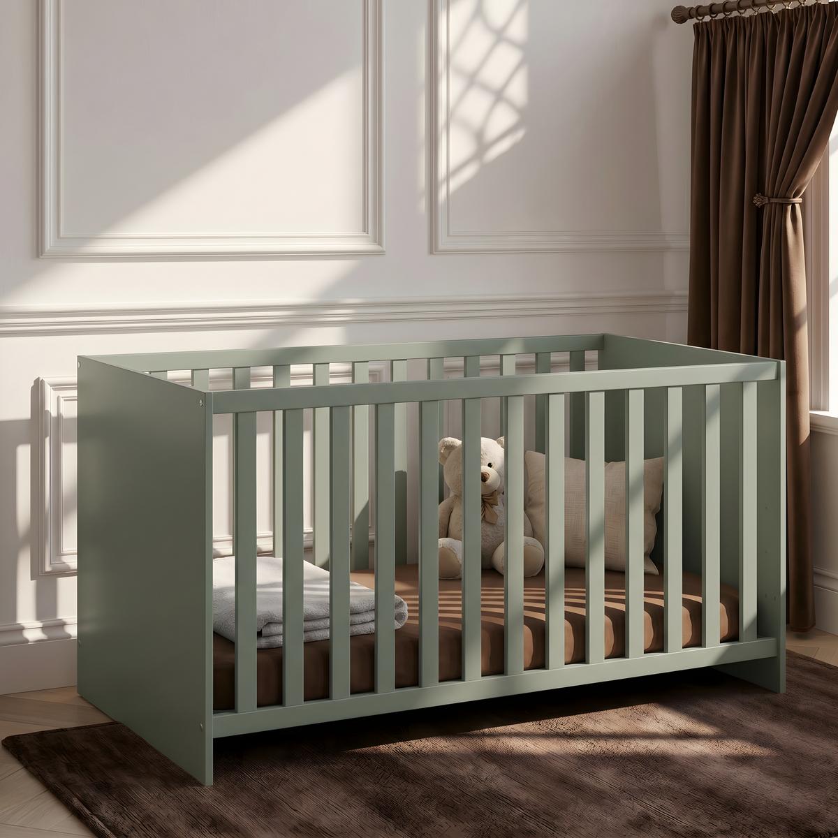 BABYBETT Essentials Schilfgrün - Grün, Holz/Holzwerkstoff (70/140cm) - arthur berndt