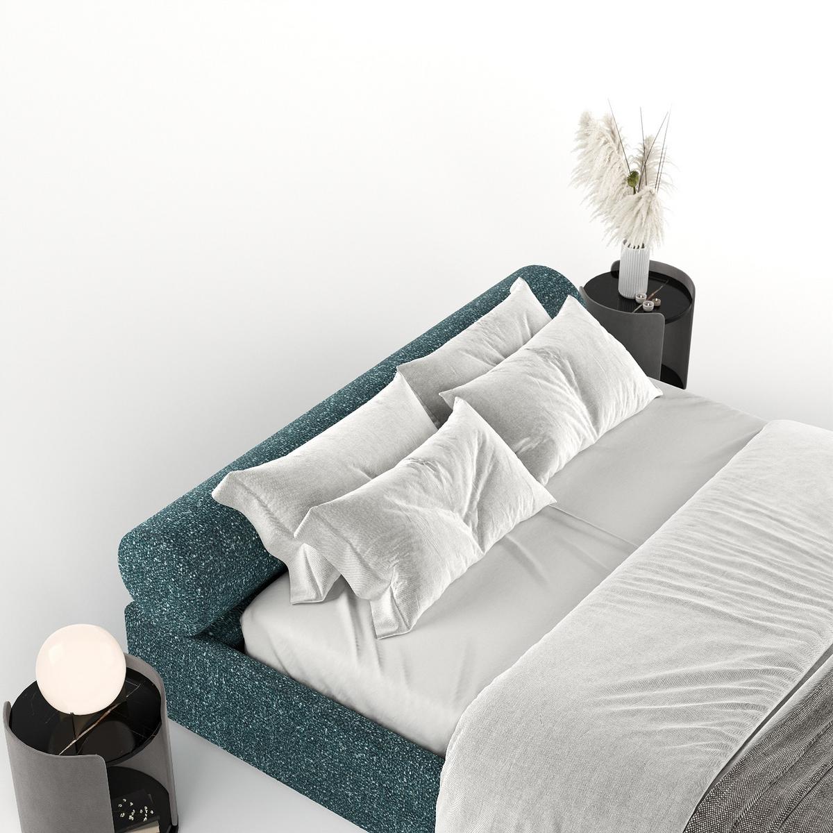 POLSTERBETT Solvo mit Stauraum 140/200 cm Grün im Blur Stoff - Schwarz/Naturfarben, Holz/Holzwerkstoff (140/200cm) - AltaBeds