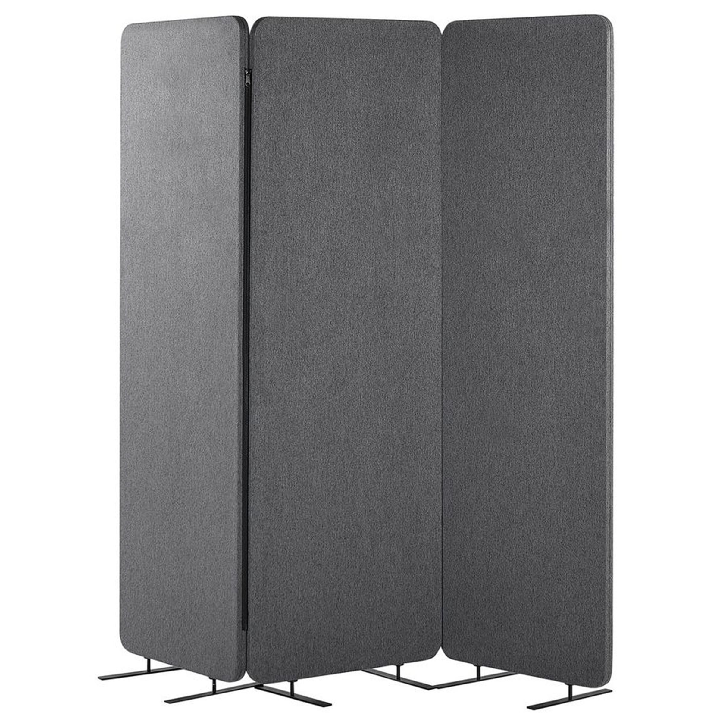 BÜRO-RAUMTEILER 184/184 cm Grau Standi - Dunkelgrau/Grau, Textil (184/184/30cm) - Beliani