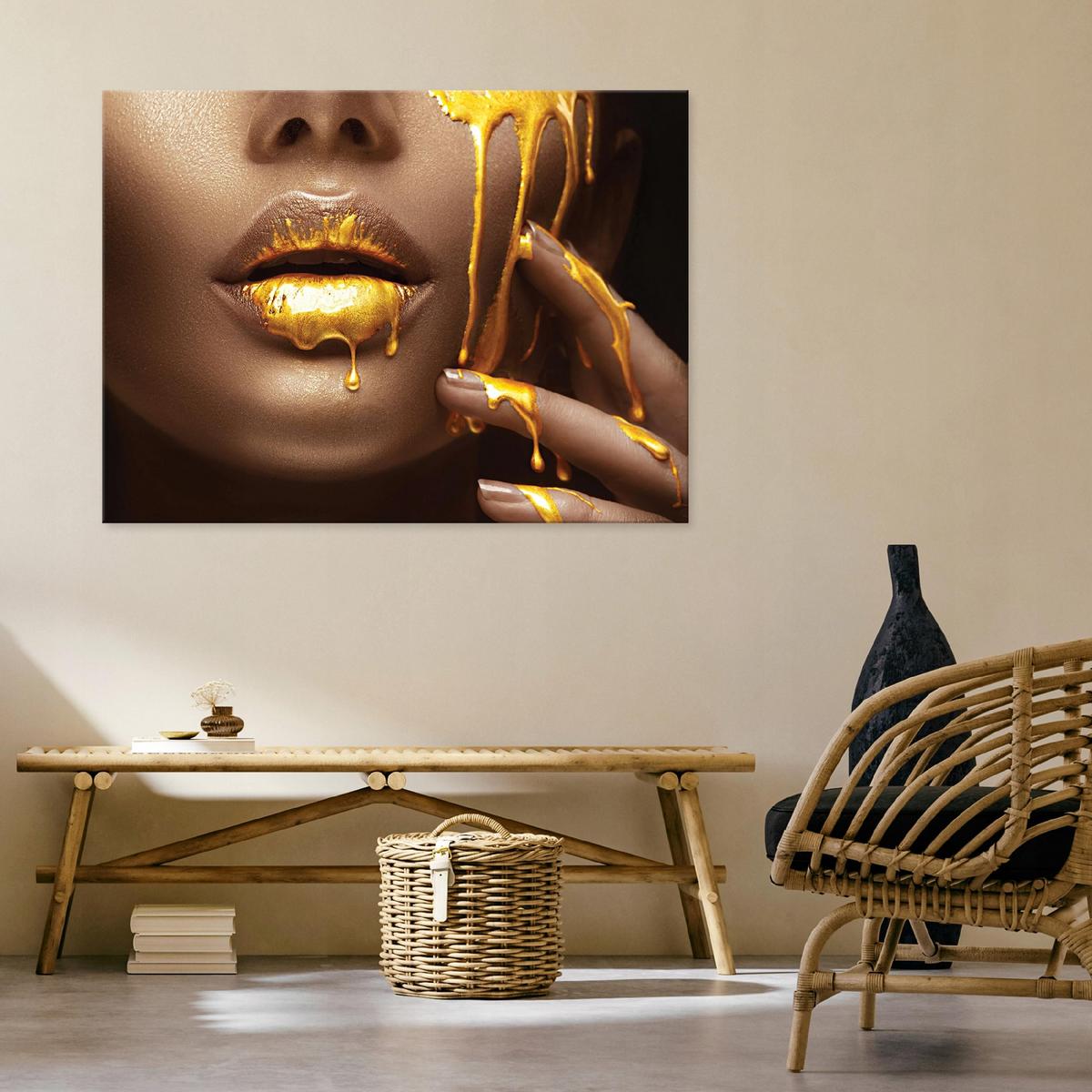 LEINWAND BILDER Frau Abstrakt 120x80 - Multicolor, Holzwerkstoff (120/80cm) - Wallarena
