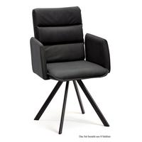 ARMLEHNSTUHL drehbar (8er-Set) Devin 52x92x60 Schwarz/Anthrazit - Anthrazit/Schwarz, Kunststoff (60/92/52cm) - 58aufmkessel