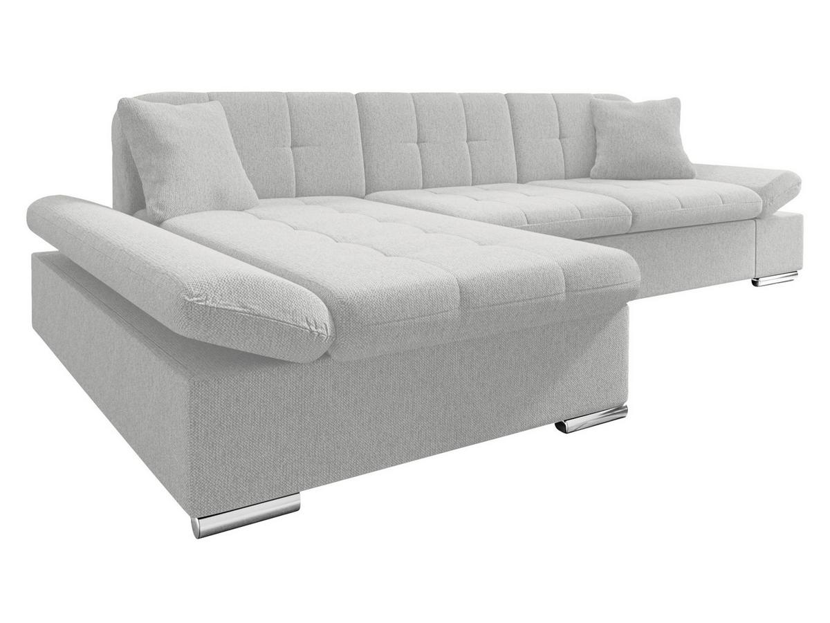 ECKSOFA Montana, Seite: Links - Edelstahlfarben, Holz/Textil (278/161cm) - MIRJAN24