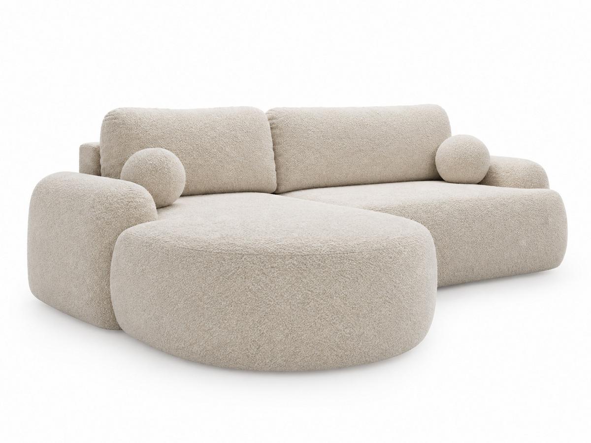 ECKSOFA Aurio Beige Links - Beige, Holz/Textil (177/261cm) - Graingold