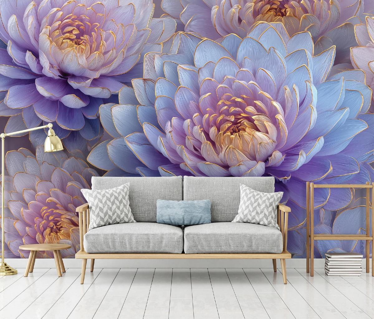 FOTOTAPETE Blumen Pfingstrosen Lila 250x175 cm - Multicolor, Papier (250/175cm) - Wallarena