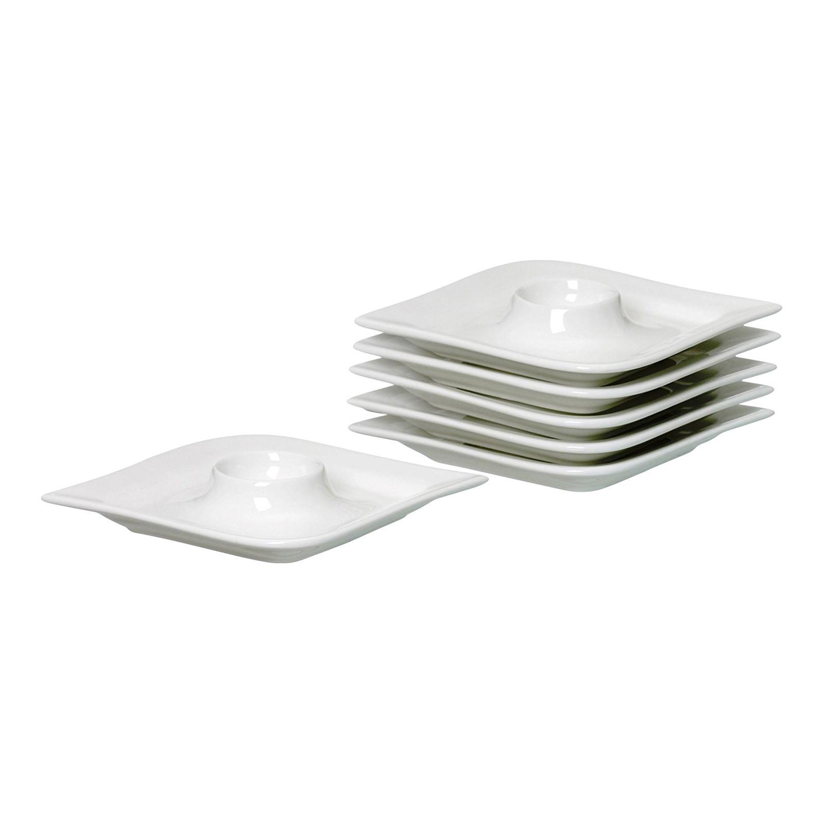 EIERTELLER Melodie weiß ø 13 cm 6er Set - Weiß, Keramik (13/2/13cm) - Ritzenhoff Breker