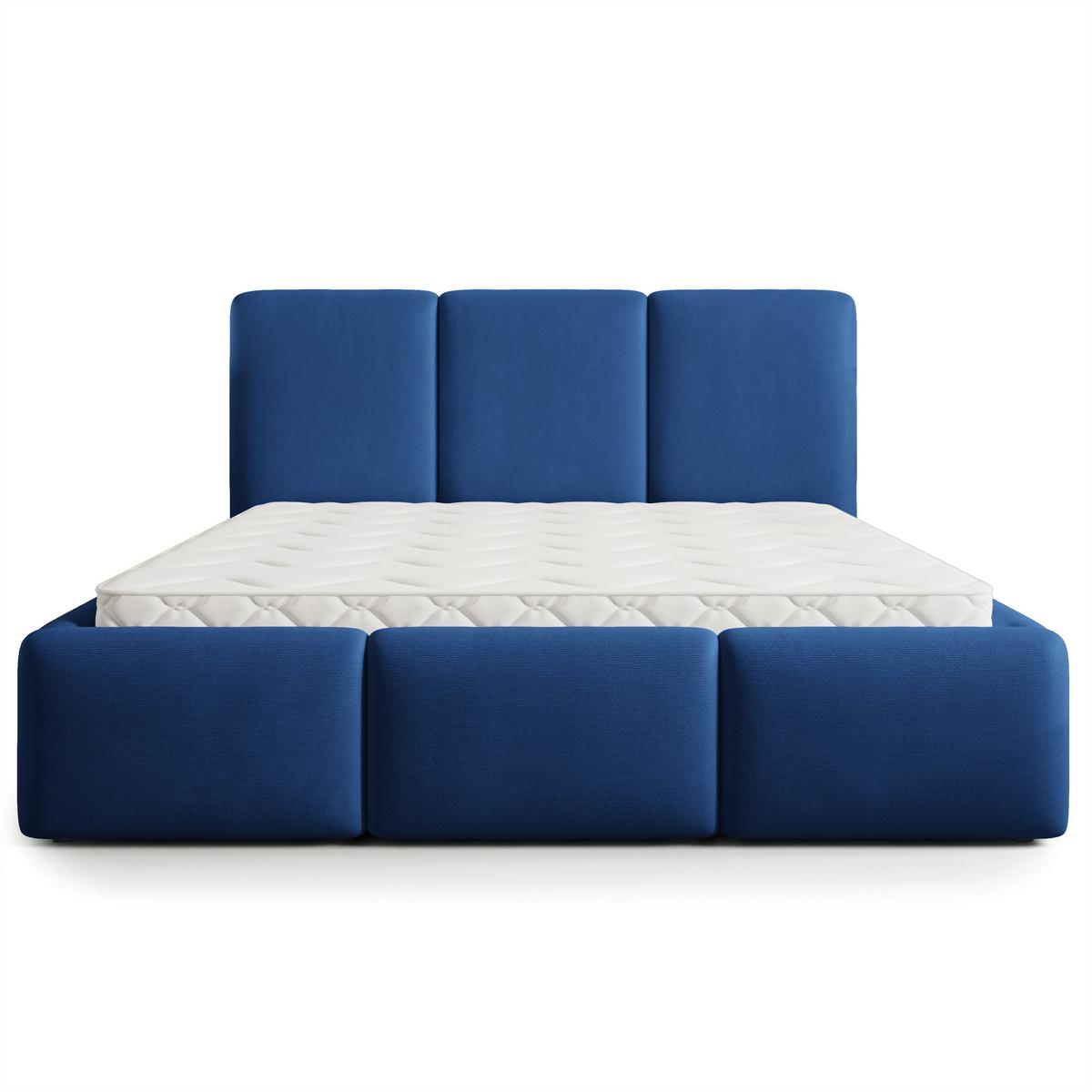 POLSTERBETT ARSIL 140x200 cm mit Bettkästen - Blau - Blau, Holz/Textil (140/200cm) - MASSENO