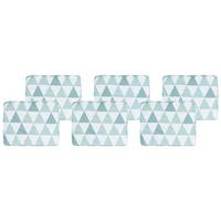 GARTENSTUHLKISSEN 6er-Set Hellblau 39/31 cm Tolve - Blau/Weiß, Textil (39/5/31cm) - Beliani