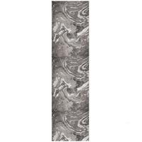 TEPPICH OUSE, abstrakt, Silber, 80 x 300 cm - Grau, Textil (80/300cm) - KADIMA DESIGN