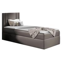 BOXBETT Carmen Mini, Seite zum Öffnen des Bettkastens: Links - H3 - Graphitfarben, Holz (80/200cm) - MIRJAN24